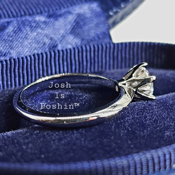 1CT. Moissanite solitaire engagement ring in sterling silver - Picture 10 of 17